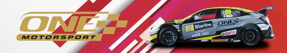 One Motorsport with Starline Racing banner